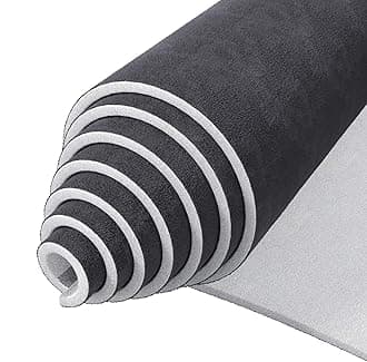 Suede Auto Headliner Fabric 56" L × 60" W with Foam Backing - Tube Packaging -Dark Grey Interior Replacement Material for Car/Truck/SUV/RV Roof - Home Repair/DIY Headliner Material