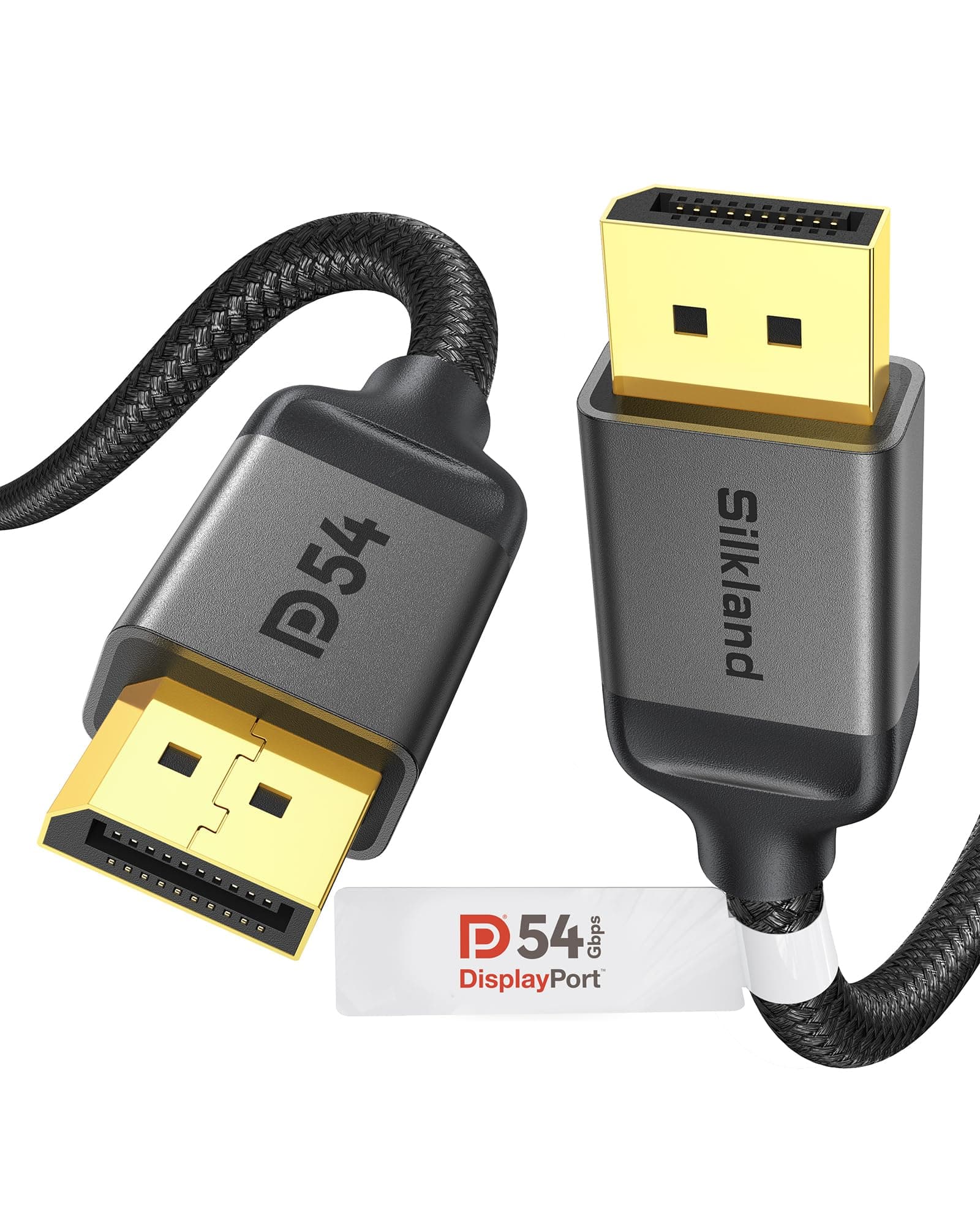 Vesa Certified 54Gbps DisplayPort Cable 2.1, DP Cable Supports 4K@144Hz /165Hz /240Hz, 8K@60Hz, HDR, ARC, DSC 1.2, G-Sync & Free-Sync, Display Port for Gaming Monitor, Graphics Card - 2M