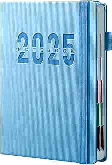 Homtique Journal Notebook, 400 Pages Journaling Notebooks A5 Medium College Ruled for Office Work College,Blue