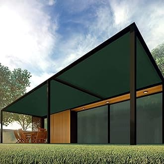 Patio Paradise 12' x 24' Shade Cloth 6/8/12 FT Sun Shade Fabric Roll UV Block Windscreen Canopy Pergola Cover Cloth Sunscreen Fabric for Outdoor Backyard Deck Porch, Green
