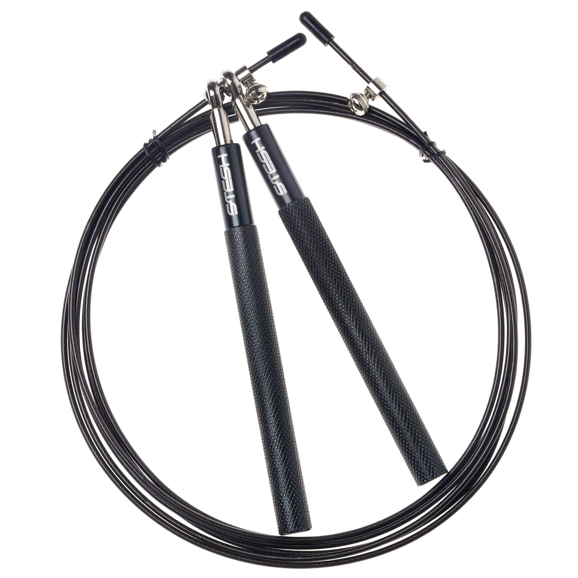 Stesh Speed Skipping Rope - Fully Adjustable Jump Rope With Ball Bearings And Anti-Slip Handles - Exercise Skipping Rope - MMA, Boxing, HIIT & Crossfit Jump Rope