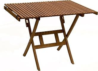 BYER OF MAINE - Pangean Roll Top Folding Wood Table, Hardwood Portable Table for Bistro, Deck, or Camping, Use Indoors or Outdoors