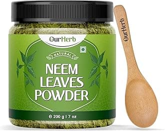 OurHerb Pure Neem Leaves Powder: Natural Solution for Pimple-free Clear Skin...