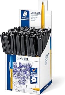 430 F-9CP5 Stick Fine Ballpoint Pen - Black, Pack of 50