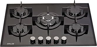 Millar GH7051PB Black Tempered Glass Hob Cooktop with 5 Gas Burners (70 cm)