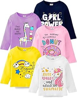 Girls Full Sleeves Cotton T-Shirt