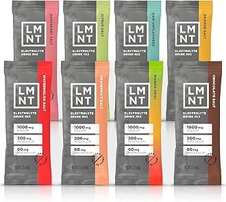 Drink LMNT Keto Electrolyte Powder Packets | Paleo Hydration Mix | No Sugar, No Artificial Ingredients | Sample Pack| 8 Stick Packs