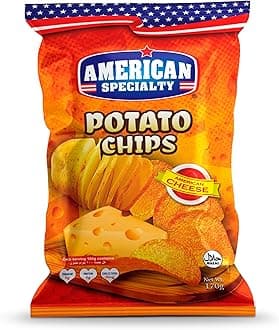 Potato Chips - American Cheese 170g - Zero Cholesterol and Zero Trans Fat - Made From Premium Ingredients