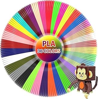 36 Colors 3D Pen Filament 1.75mm PLA, Each Color 32.8 Feet, Total 1181 Feet 3D Pen Filament Refills 3D Printing Pen Refills with High-Precision Diameter Not Compatible with 3Doodler Pen