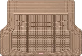 Motor Trend Premium FlexTough All-Protection Cargo Liner Trunk Mat - w/Traction Grips & Fresh Design, Heavy Duty Trimmable Trunk Liner for Car Truck SUV, Beige, Size: 54" L x 37" W