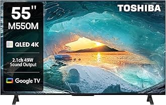 TOSHIBA 139 cm (55 inches) M550MP Series 4K Ultra HD Smart QLED Google TV 55M550MP (Black)