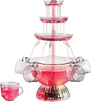 Nostalgia LPF150 Vintage Collection Lighted Party Fountain, Plastic, Clear