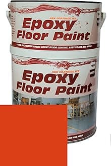Epoxy Resin Floor Paint by Ask Coatings. for Garage, Industrial and Domestic. 2.5L (Red)