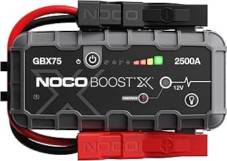NOCO Boost X GBX75: 2500A UltraSafe Jump Starter – 12V Lithium Battery Booster Pack, Portable Jump Box, Power Bank & Jumper Cables - for 8.5L Gas and 6.5L Diesel Engines