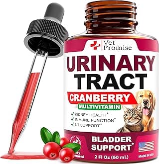 Cat & Dog UTI Treatment - Urinary Tract Support with Cranberry - Dog & Cat UTI - Advanced Bladder Support Multivitamin - Health Supplement Vitamins - Made in USA