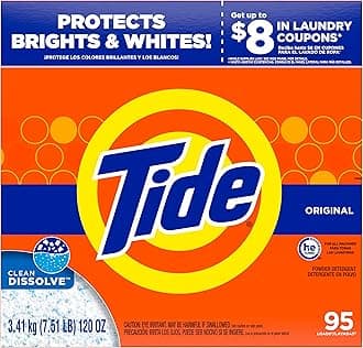 Tide Powder Laundry Detergent, Original, 95 loads, 120 ozGreenCircle Certified: Certified Energy Savings