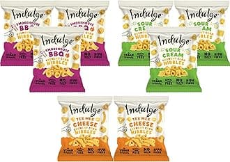 Indulge - Crunchy Corn Nibbles - Variety flavour - Gluten Free, Nut Free, Low Salt, Vegan- 20g x 8 bags (Variety Box) (20g (Pack of 8), Variety Box)