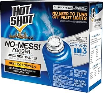 Hot Shot No Mess! Fogger With Odor Neutralizer, Kills Carpenter Ants, Spiders & Fleas, 3 Count, 1.2 Ounce
