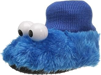Sesame StreetElmo Cookie Monster Boys Girls Sock Top Slippers (Toddler/Littl.