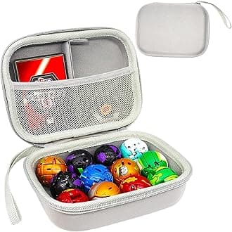 Toy Organizer Case Compatible with Bakugan Battle Planet, BakuCores, Armored Alliance, Geogan Rising, Toy Organizer Storage Container Holder (12, Grey)