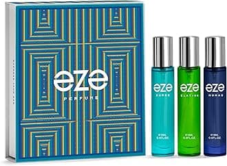 EZE Perfume Gift Set For Men, Pack of 3 (18ml Each) | Luxury Masculine Scent Gift Hamper Long Lasting Fragrance | Best Perfumes for Him | Premium Scents Perfect for Gifting