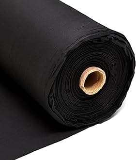 30m Plain Black Calico Fabric – Black Dyed 100% Cotton Material – 225GSM 60" Inch 150cm Wide – Great for Sewing, Curtain Linings, Quilting & Totes – Discount Fabrics Limited