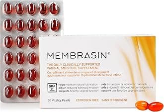 Vaginal Moisture Support Vitality Pearls, Menopause Supplement for Vaginal Dryness & Itch, Estrogen-Free Supplement, 100% Natural Formula, Made with Sea Buckthorn Oil, 30 Oral Softgels