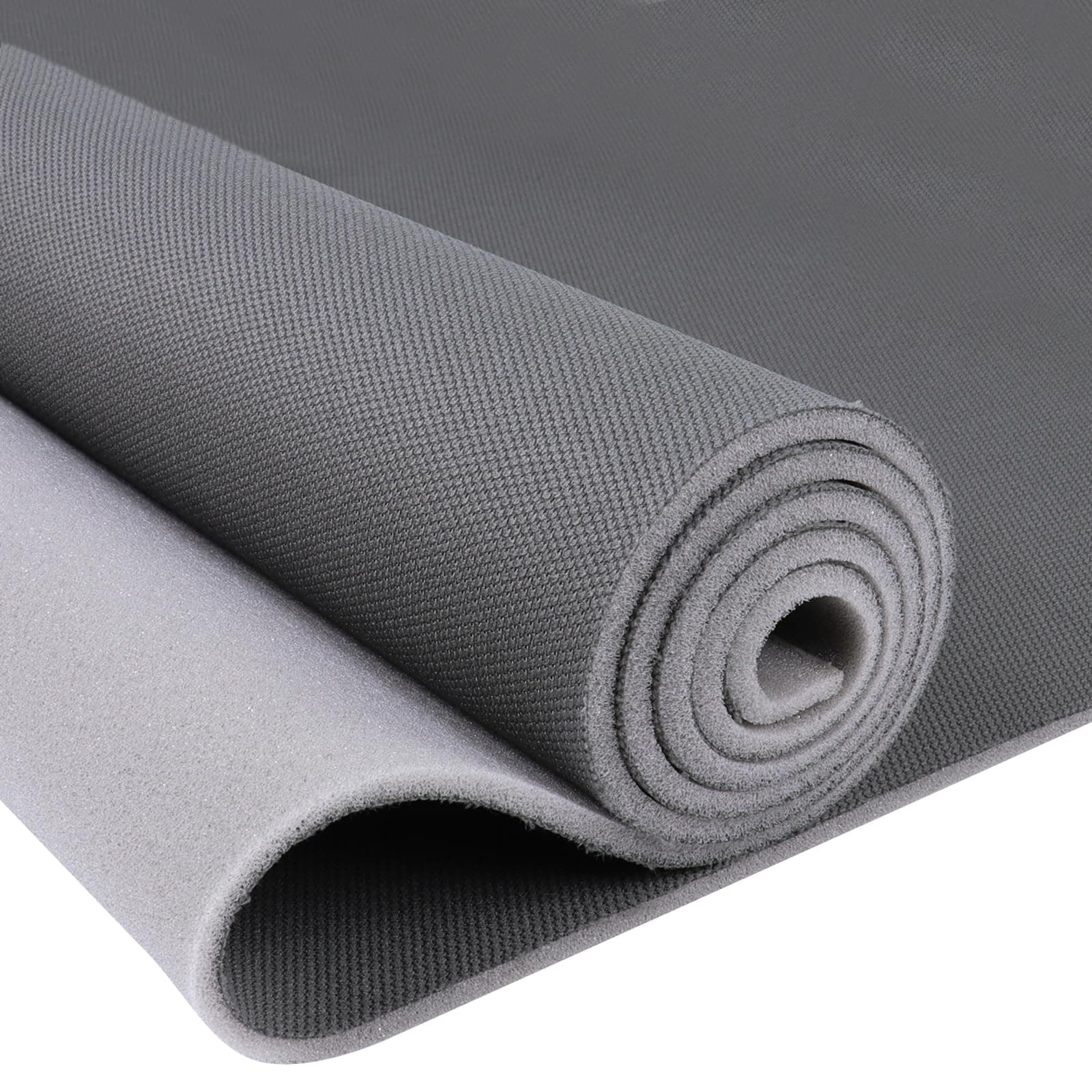 Headliner Fabric Mesh Type 60" W×45" L with Foam Backing Headliner Material Car Roof Upholstery Fabric for Automotive Truck RV Boat Home Replacement DIY, Dark Gray