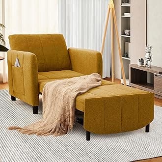 ZZW Sleeper Chair 84" Extra Long Convertible Chair Bed Upgraded 3-in-1 to 4-in-1 Pull Out Chair & Single Sofa Bed for Adult Sleeping Chairs for Living Room & Small Space