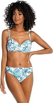La Blanca Womens Over The Shoulder Wrap Bikini Swimsuit Top