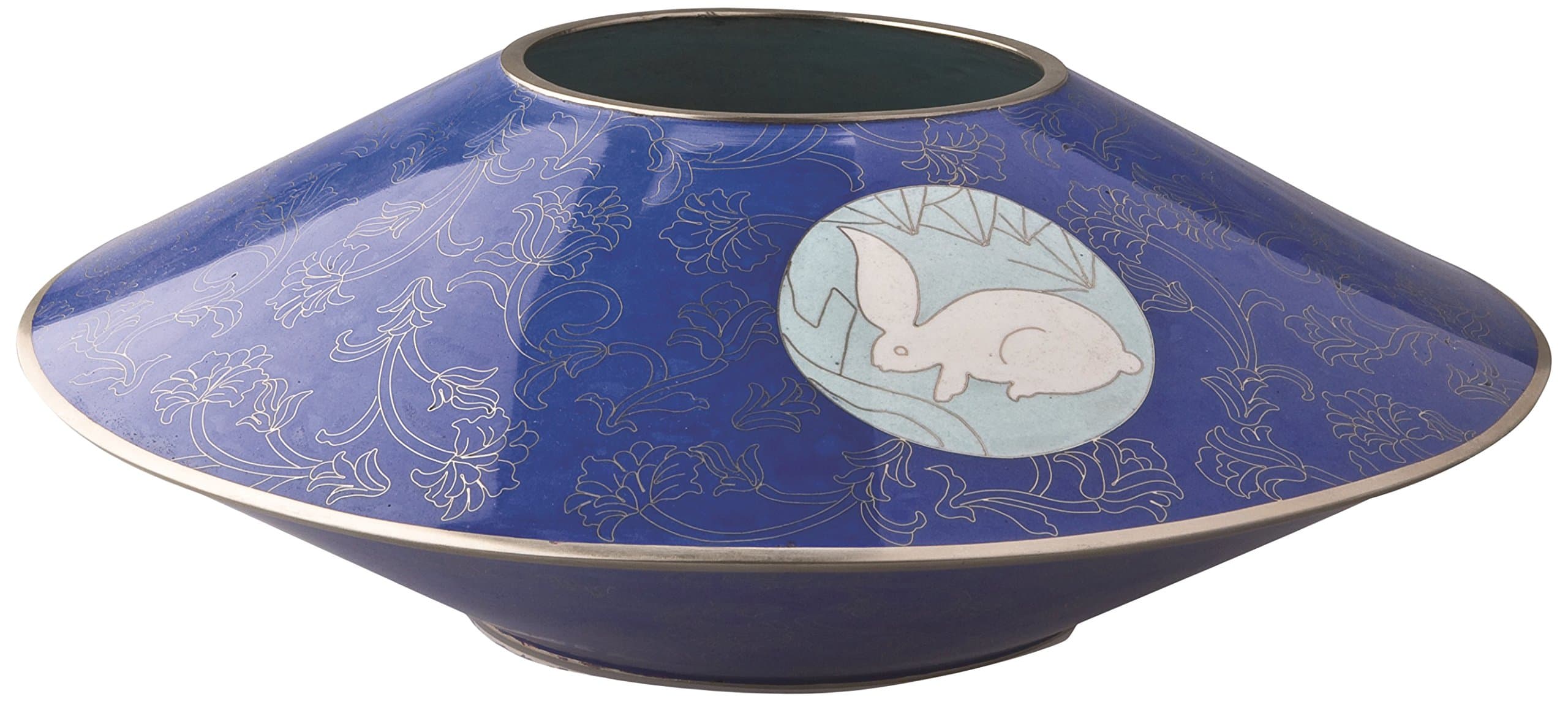 Handmade Round Rabbit in The Moon Cloisonne Pot