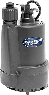 Superior Pump 91330 1/3 HP Thermoplastic Submersible Utility Pump