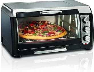 Hamilton Beach Countertop Toaster Oven, 6-Slices, Includes Bake Pan and Broil Rack, Black (31330D)