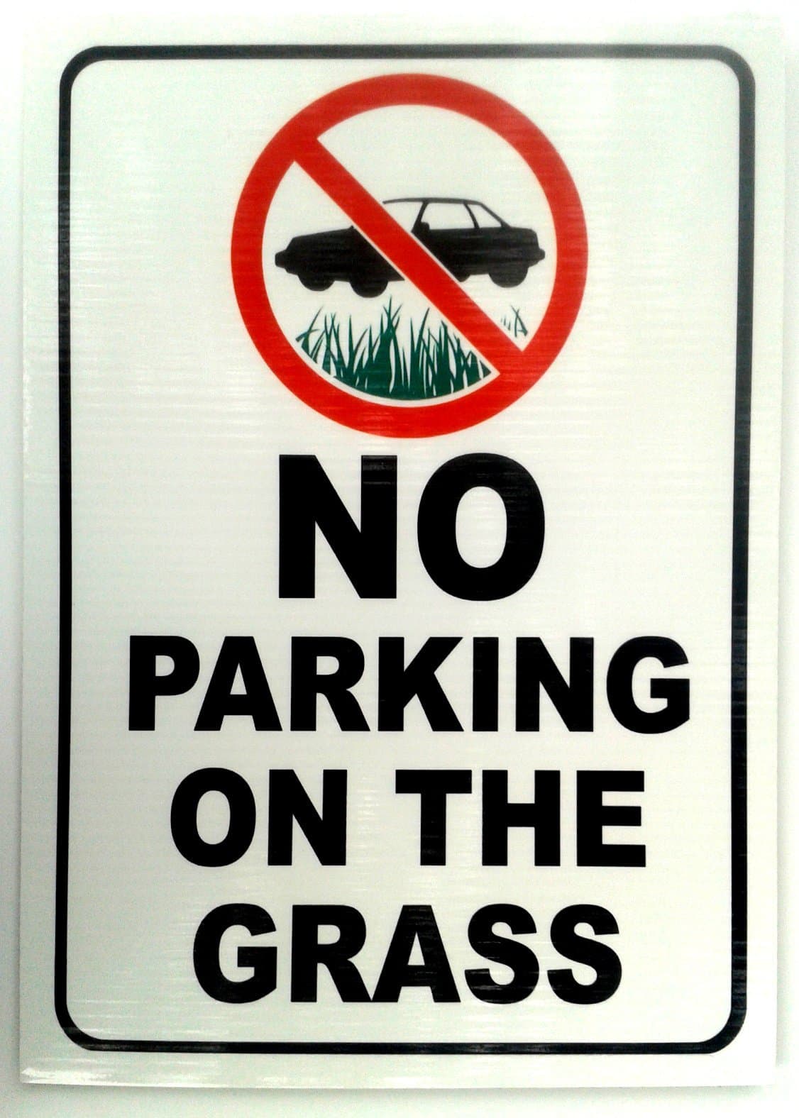 NO PARKING ON THE GRASS CORREX SIGN A4 A3 A2 WEATHERPROOF FADEPROOF (A2 (594mmx420mm))