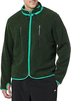 Amazon EssentialsMen's Teddy Fleece Full-Zip Mock Neck Jacket with Chest PocketsOEKO-TEX STANDARD 100