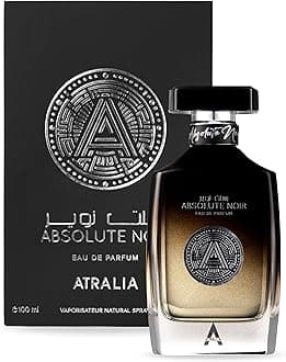 Absolute Noir Eau De Parfum for Men 100Ml 3.4Oz - Luxurious and Long Lasting Fragrances with Top Notes of Bergamot, Lemon, Grapefruit, Pink Pepper