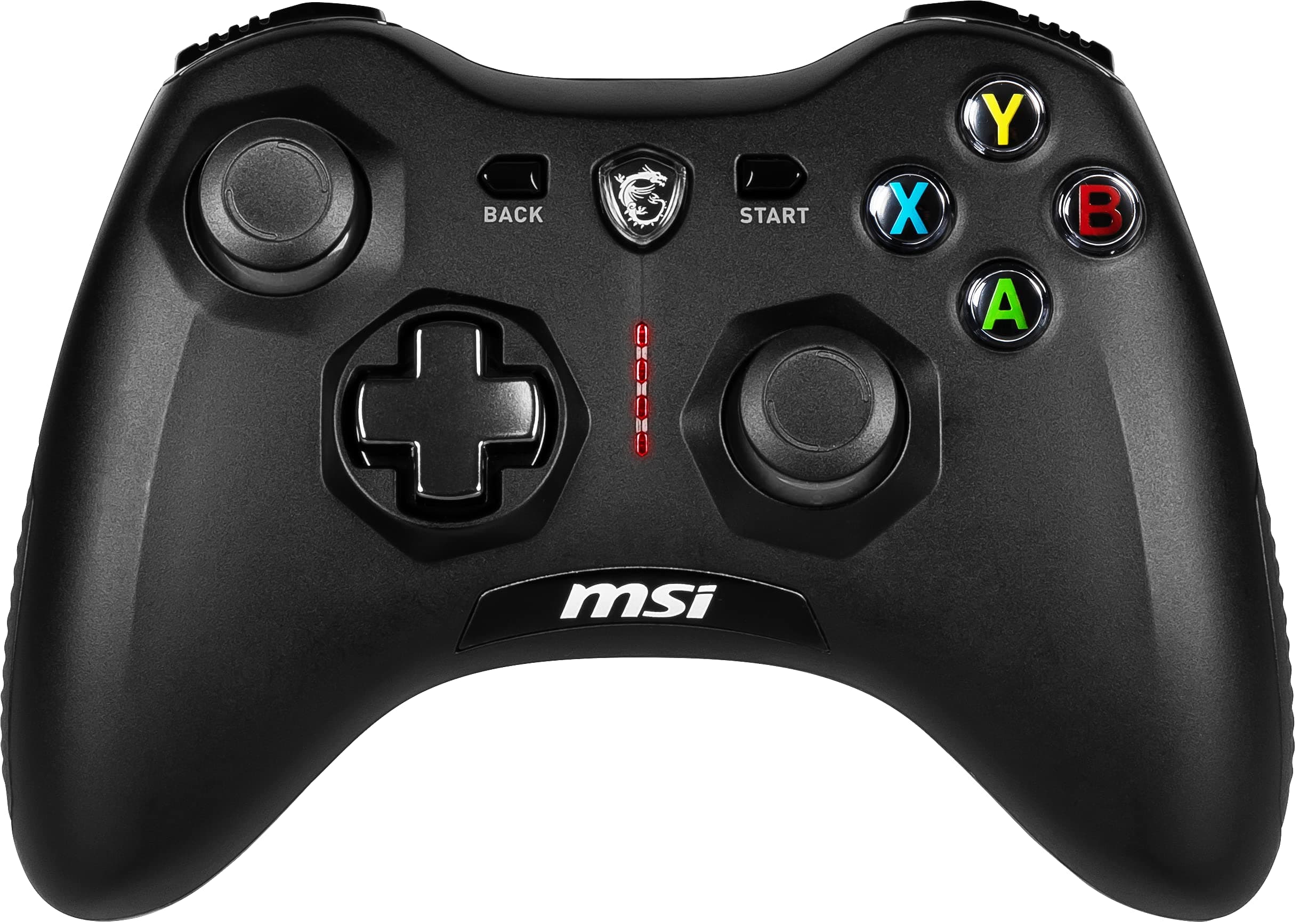 msi Force GC30V2 Wireless Gaming Controller, Dual Vibration Motors, Dual Connection Modes, Interchangable D-Pads, Compatible with PC & Android, Black