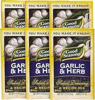 Salad Dressing & Recipe Mix, Garlic & Herb, 0.75 oz, 6 pk