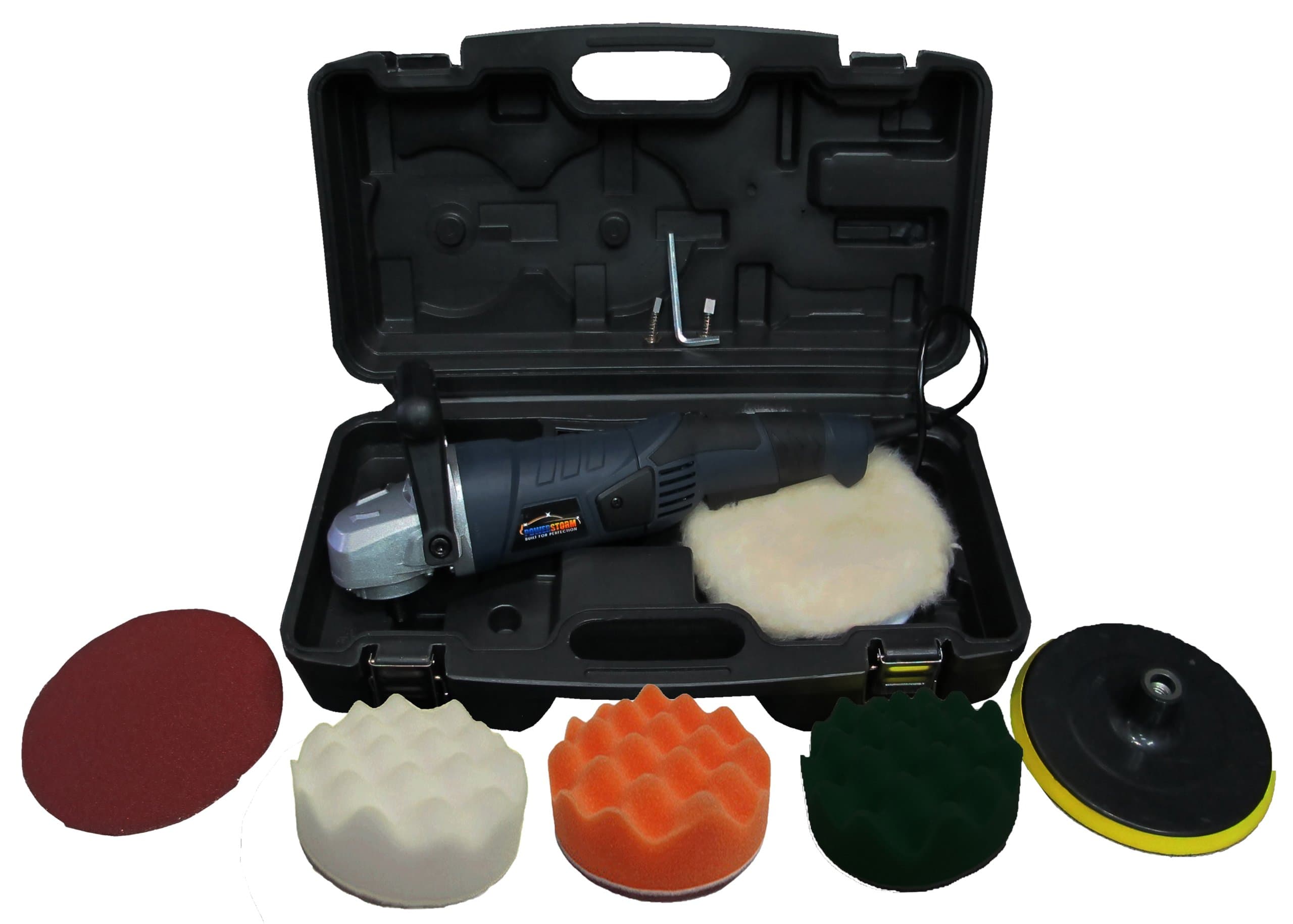 Powerstorm® Car Polisher Sander Buffer Wavy Sponges with Carry Case B