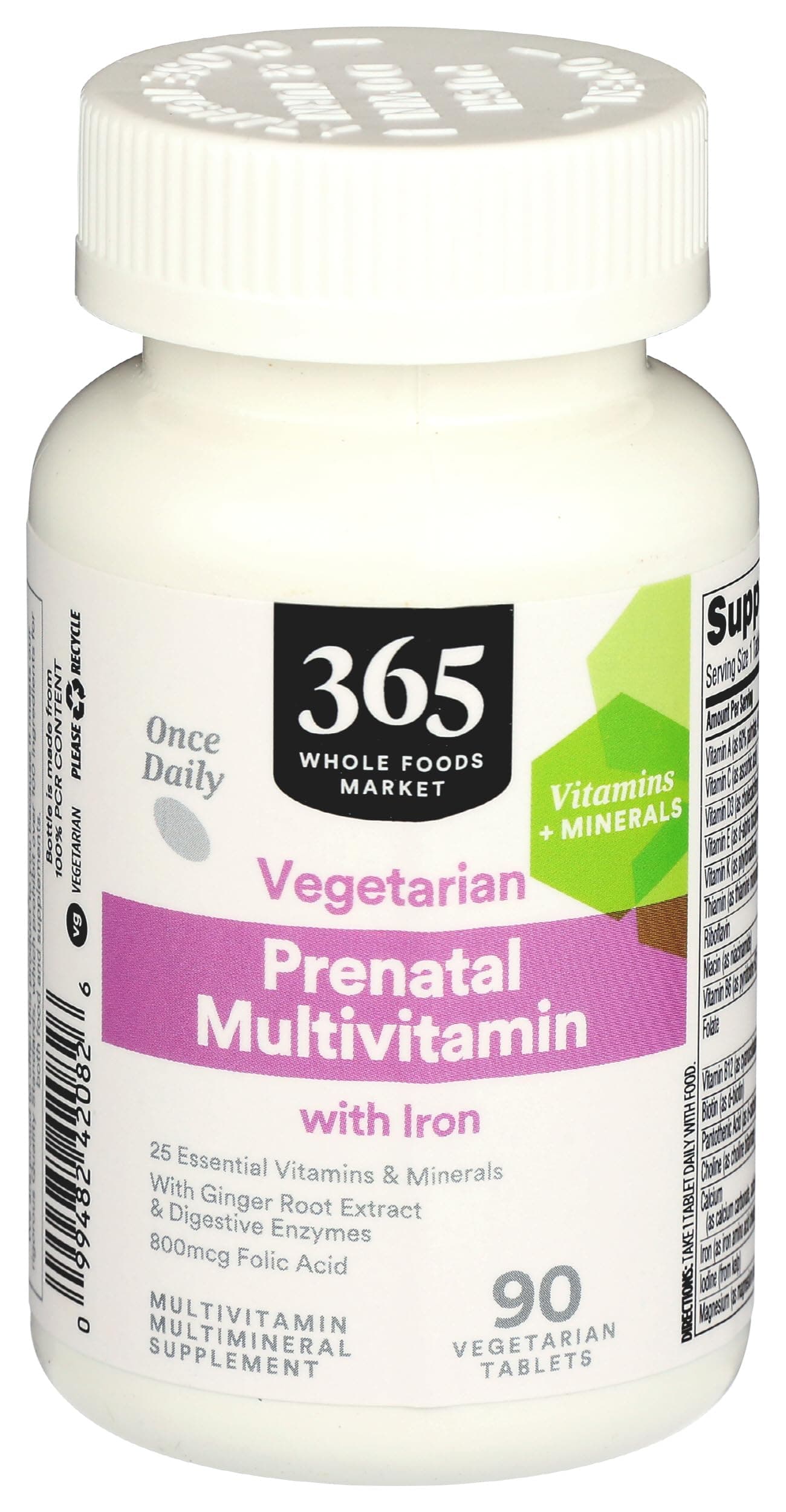 Prenatal Multivitamin with Iron, Vegetarian, 90 Count