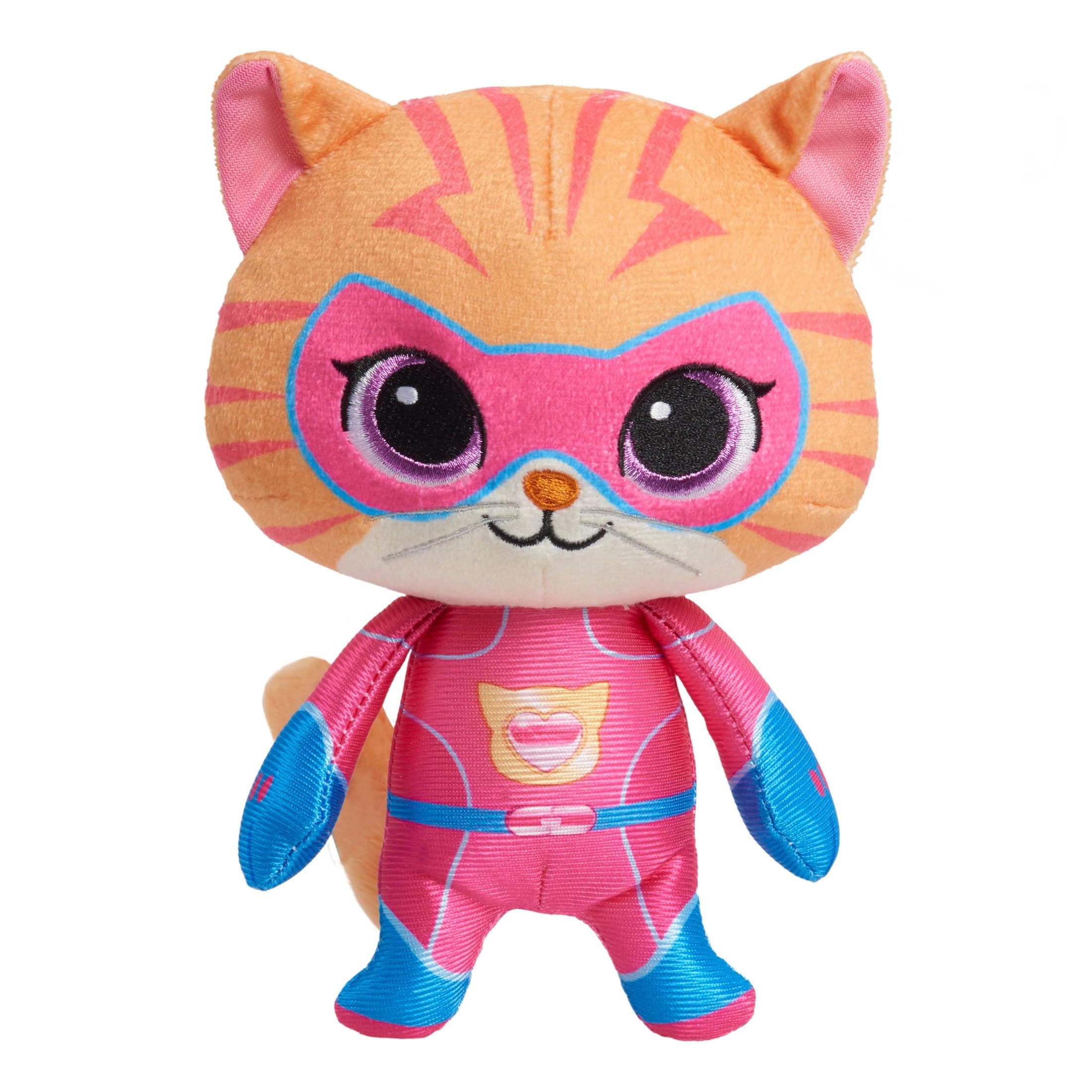 Disney Junior SuperKitties 7-inch Small Plush Stuffed Animal, Ginny, Kitten, Kids Toys for Ages 2 Up by Just Play