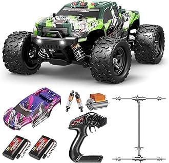 1:18 All Terrain RC Car for Adults & Boys (HS18305), 4WD Off-Road RC Truck High Speed Fast 40+ KPH, 4X4 Waterproof Remote Control Car with 2 Rechargeable Batteries