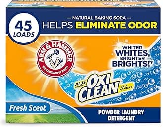 Arm & Hammer Plus OxiClean Powder Laundry Detergent, Fresh Scent, 45 Loads