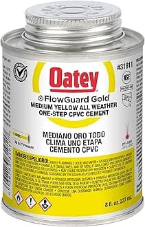 Oatey 31911 8 oz. CPVC All Weather Flowguard Gold 1-Step Yellow Cement