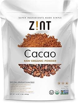 Organic Cacao Powder (16 oz): Raw Non-Alkalized Chocolate With Powerful Antioxidants and Resveratrol
