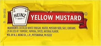 Single Serve Mild Mustard (500 ct Casepack, 1.5 oz Packets)