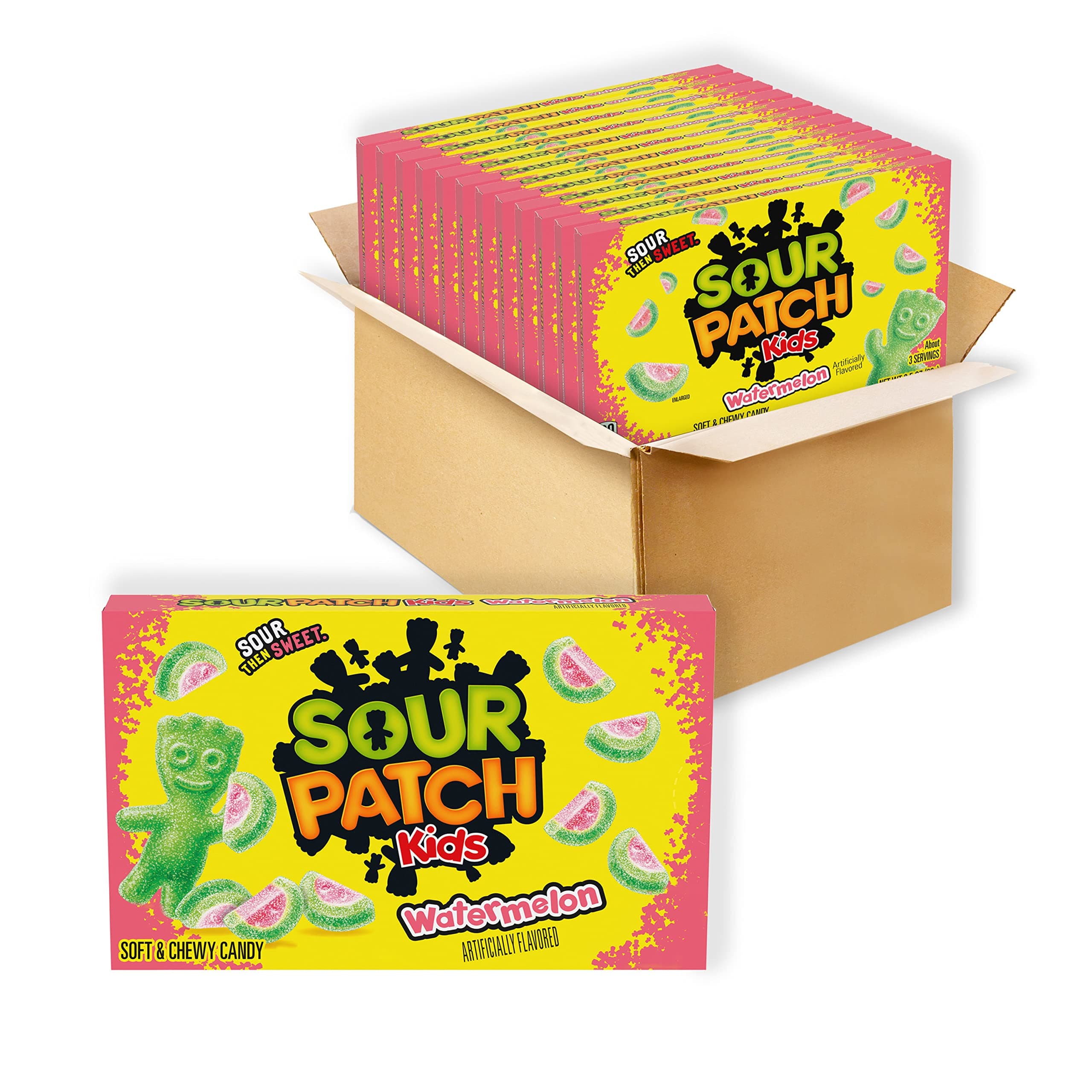 Watermelon Soft & Chewy Candy, Bulk Candy, 12 - 3.5 oz Boxes