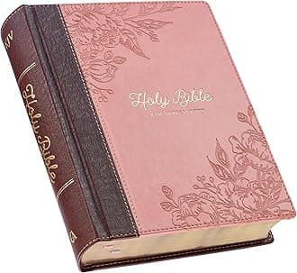 KJV Holy Bible, Note-taking Bible, Faux Leather Hardcover - King James Version, Brown/Pink (KJV Note-taking Editions)