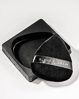 BLEND & SNAP Large Velour Triangle Makeup Puff for Smooth & Flawless Coverage – Blotting Sponge for Foundation & Concealer / Powder Press Pad – Precision Tip for Easy Application – Makeup Artist