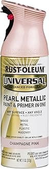 Rust-Oleum 301537 Universal All Surface Pearl Metallic Spray Paint, 11 oz, Champagne Pink